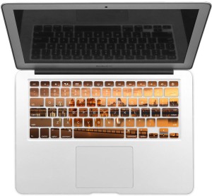 GADGETS WRAP GWSD-1716 Printed golden temple Laptop Keyboard Skin(Multicolor)
