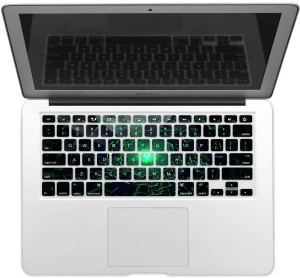 GADGETS WRAP GWSD-1726 Printed Green Black Hole Laptop Keyboard Skin(Multicolor)
