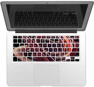 GADGETS WRAP GWSD-2379 Printed Red Abstract Laptop Keyboard Skin(Multicolor)
