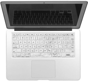 GADGETS WRAP GWSD-2797 Printed WHITE SCRATCHED MARBLE Laptop Keyboard Skin(Multicolor)