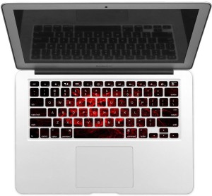 GADGETS WRAP GWSD-2413 Printed red skull Laptop Keyboard Skin(Multicolor)