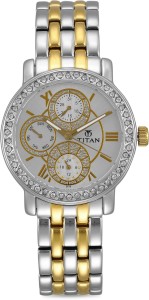 titan nf9743bm01e purple analog watch  - for women