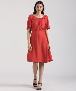 Buy MARKS SPENCER Women A line Red Dress Online at Best Prices in India Flipkart