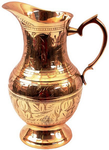 Indian Art Villa Brass Designer Jug Pitcher - Wine Water Tabelware Serveware Home Hotel Restaurant Bar Water Jug