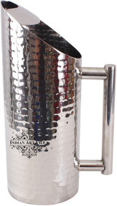 IndianArtVilla Hammered Serving Pitcher Water Jug