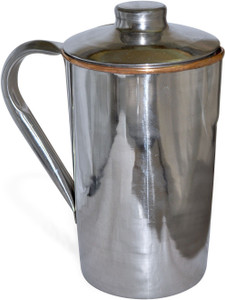 Prisha India Craft (Set of 4) Best Quality (1800 ml) Luxury Design Handmade Indian Utensils for Ayurveda Healing Capacity 1.8 L Water Jug