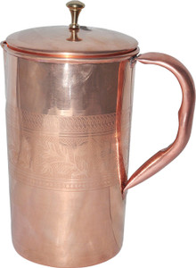 Prisha India Craft (Set of 4) (900 ml) Luxury Design Handmade Stainless Steel Bottle Capacity 0.9 L Water Jug