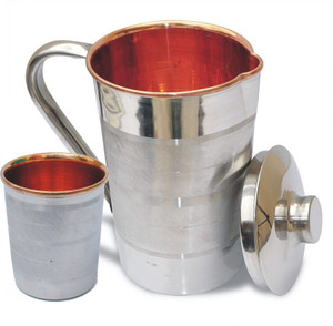 VEDA HOME & LIFESTYLE Steel Copper Luxury Jug Set Large Water Jug Set