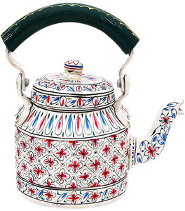 SR Crafts Multicolor Hand Painted Aluminum Tea Kettle Jug Kettle Jug