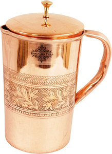 Indian art villa Copper Embossed Design Water Jug Water Jug
