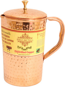 Indian art villa Copper Hammerd Jug No.4 Water Jug