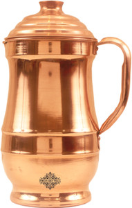 IndianArtVilla Copper Maharaja Design Jug Pitcher Water Jug