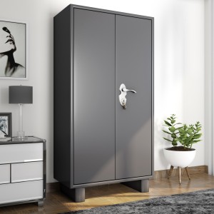 godrej interio wardrobe h1 metal almirah(finish color - graphite grey)