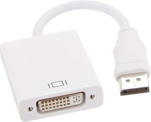 Tobo Display Port to DVI Adapter Converter DP to DVI Cable Converter. 0.05 m DVI Cable(Compatible with Projector, Laptops, Computers, White, One Cable)