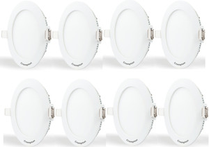 Crompton star slim 15W round led panel pack of 8 Recessed