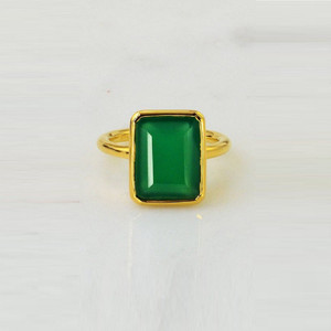 Jaipur Gemstone Emerald Ring With Natural Panna Stone Lab
