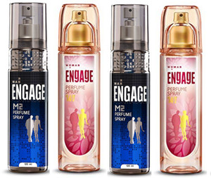 Buy Engage 2 M2 Perfume Spray For Men and 2 W1 Perfume Spray For