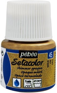 Pebeo SETACOLOR GLITTER Permanent Fabric Paint Assorted Colour Set