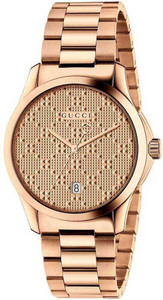 Gucci g stainless steel and gold plated ladies watch on sale