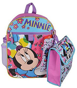 DISNEY Minnie Mouse Rainbow Backpack Book Bag Accessories and