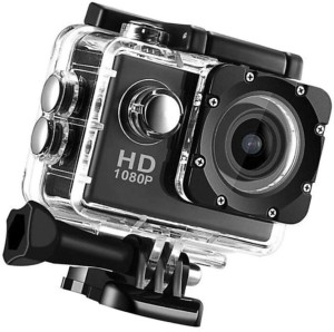 rhonnium plain 1080-hd cam-060 ™ 1080p ultra hd 1080p water resistant sports and action camera(black, 12 mp)
