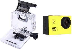 rhonnium plain 1080-hd cam-026 ™ ip68 30m waterproof hd 1080p sports and action camera(yellow, 12 mp)