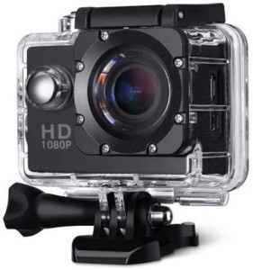 rhonnium plain 1080-hd cam-052 ™ action shot hd1080p(16 mp) waterproof sports and action camera(black, 12 mp)
