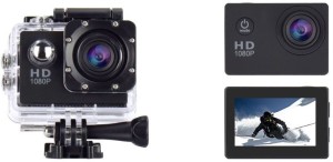 rhonnium plain 1080-hd cam-029 ® 170 degree wide angle waterproof sports and action camera(black, 12 mp)