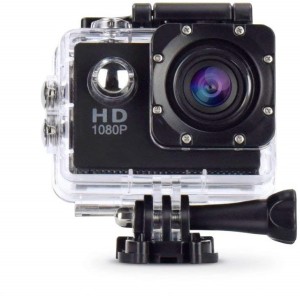 rhonnium plain 1080-hd cam-032 ™ hd action 1080p video recording sports and action camera(black, 12 mp)