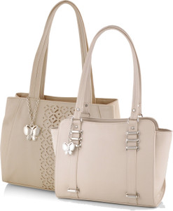 Buy Butterflies Women Beige Hand held Bag Cream Online Best