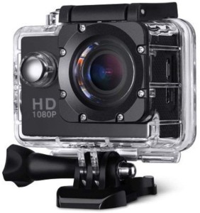 rhonnium hd 1080p wifi-type-040 ® 4k with water proof case sports and action camera(black, 12 mp)