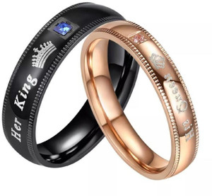 Impression His Queen Her King Titanium Stainless Steel Couple