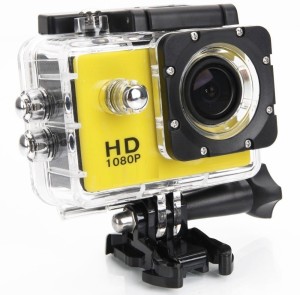 rhonnium plain 1080-hd cam-024 ™ 2 inch lcd ip68 30m waterproof sports sports and action camera(yellow, 12 mp)
