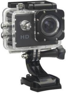 rhonnium plain 1080-hd cam-005 ® lcd ip68 30m waterproof hd 1080p sports and action camera(black, 12 mp)