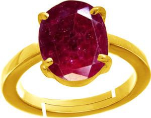 Rama Mool Chand 6 ratti ruby gemstone Panchdhaatu adjustable