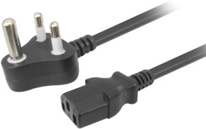 hackcept POWER CABLE AND VGA COMBO 1.5 m Power Cord(Compatible with COMPUTER, Black, Pack of: 2)