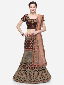 Flipkart top velvet lehenga