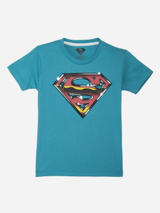 Flipkart Superman By Kidsville Boys Graphic Print Pure Cotton Regular T Shirt Round Neck