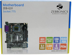Zebronics motherboard g31 price 2025