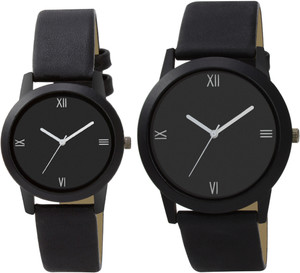 BORICHA Black Couple Watches Analog Watch For Couple Buy
