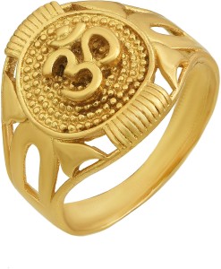 Yellow Stone with Diamond Delicate Design Gold Plated Ring for Men - S –  Soni Fashion®