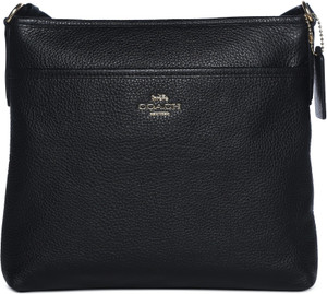 Coach black cheap leather sling bag