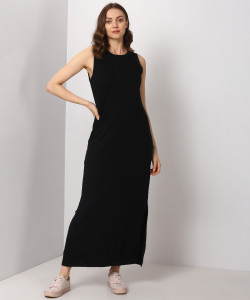 GAP Women Maxi Black Dress Buy GAP Women Maxi Black Dress Online