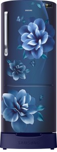 Samsung 230 L Direct Cool Single Door 3 Star (2019) Refrigerator with Base Drawer(Camellia Blue, RR24R285ZCU/NL)