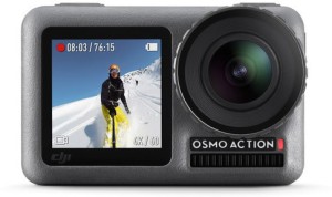 dji osmo action sports and action camera(grey, silver, 12 mp)