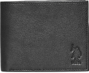 U.S. POLO ASSN. Men Casual Black Genuine Leather Wallet Black