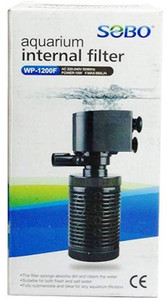 Battery powered clearance aquarium filter