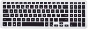 Saco Chiclet Keyboard Skin for Dell Inspiron 3555 15.6-inch (AMD A6-6310/4GB/500GB/Windows 10/Integrated Graphics) - MS Office 2016 Home & Student edition pre-installed Keyboard Skin(Black with Clear)