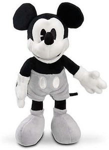 Black and white 2025 mickey mouse plush