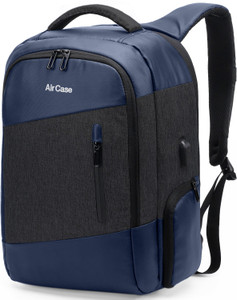 AirCase Waterproof Anti Theft Laptop Bag with USB Charging Port 30 L Laptop Backpack Blue Price in India Flipkart
